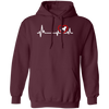 French Dog, Bull Dog Heartbeat, Dog In My Heart, Retro Heartbeat Pullover Hoodie