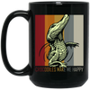 Green Crocodile Vintage Alligator Wildlife Animal Black Mug