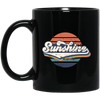 Retro Sunshine, Love Sunshine Gift, Sunshine Vintage, Sunshine Love Gift Black Mug