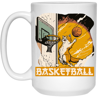 Basketball Cat Lover Cartoon Cat Love Sport