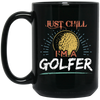 Retro Golfing, Vintage I am a Golfer Black Mug