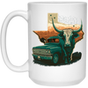 Texas Lover, Cow And Car, Texas City, Love Texas, Love Cow In Texas White Mug