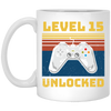 Retro 15th Birthday, Gaming Lover, Gift For Gamer 15 Years Gift White Mug