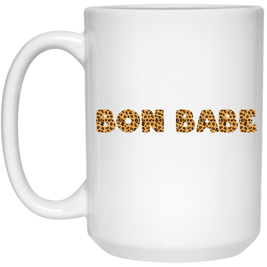 Bon Babe Leopard, Love Arbonne, Best Bonbabe Leopard Style White Mug