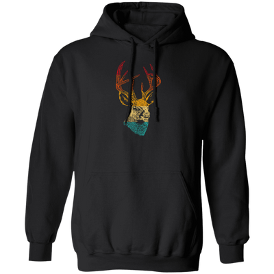 Head Deer Vinatge Head Deer Design For Animal Lover Pullover Hoodie