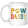 Vintage Grand Paw Dog Lover Grandpaw Grandpa White Mug