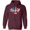 American Baseball, Love Baseball, Love American Football, American Flag In Ball Pullover Hoodie