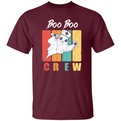 Retro Cute Boo, Boo Boo Crew Nurse Ghost Kawaii Halloween Costume Unisex T-Shirt