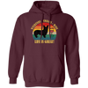 Retro Dog Weekends Wine Lovers Retro Life Is Great Pullover Hoodie