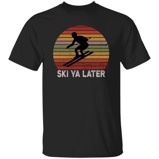 Vintage Ski ya later See you later Skiing Retro