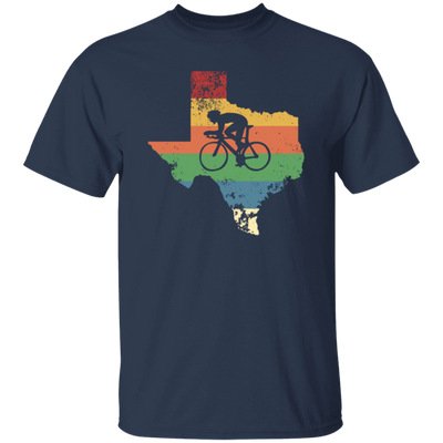 Retro Texas Biker Love Mountain Biking Distressed Unisex T-Shirt