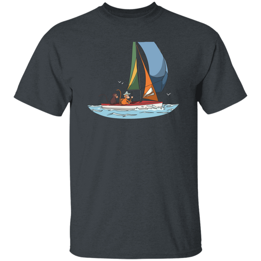 Funny Sailing With Dinghy And Friends Gift Unisex T-Shirt