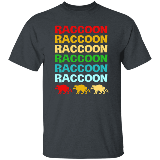 Retro Raccoon Colorful Squad Team Trash Panda Racoon