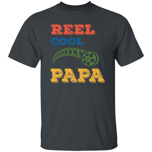 Reel Cool Papa, Dad Gift, Vintage Movie Lover Gift Unisex T-Shirt