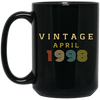 Birthday Gift Vintage 1998 April Black Mug