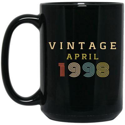 Birthday Gift Vintage 1998 April Black Mug