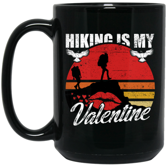 Hiking Is My Valentine Hiker Camper Retro Gift