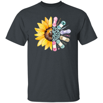 Sunflower Lover, Pretty Sunflower Crocheting Knitting For Women, Love Knitter Unisex T-Shirt