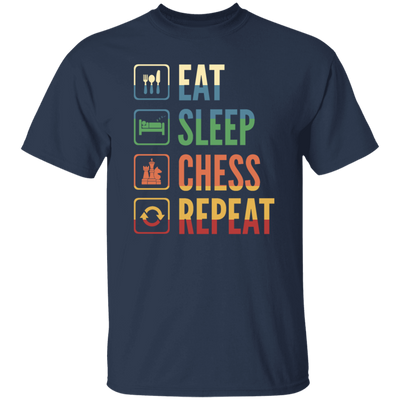 Retro Eat Sleep Chess Repeat Gift Unisex T-Shirt
