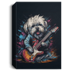 A Coton De Tulear Dog As A Rocker Playing Electric Guitar, Rock Music Canvas