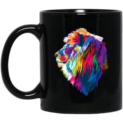 Cute Geometric Lion, Colorful Lion, Fashion Pop Art Style Gift