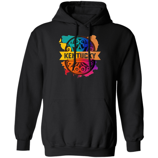 Love Kentucky, Best Of Colorful Gift, Mixed Pattern, Kentuky Lover Pullover Hoodie