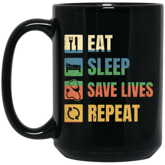 Retro Nurse Eat Sleep Repeat Gift, Nurses Rock