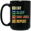 Retro Nurse Eat Sleep Repeat Gift, Nurses Rock