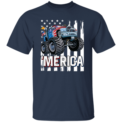 America Lover, Monster Truck USA Flag, Patriotic Boy Lover