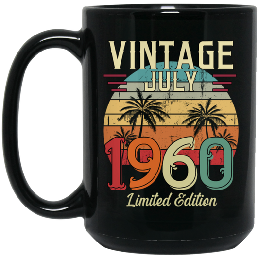 Vintage July 1960, Limited Edition 1960, Best Of 1960 Black Mug