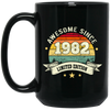 Retro 1982 Birthday Gift, Awesome Since 1982 Black Mug