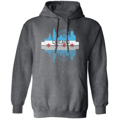 Chicago Skyline Shirt Silhouette IL City Flag Gift