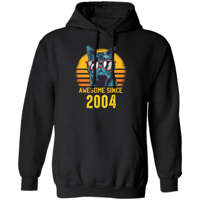 Funny Cats Awesome Since 2004 Birthday Gift Pullover Hoodie