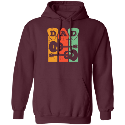 Retro Guitar Pick, Guitarist Gift, Dad Gift Pullover Hoodie