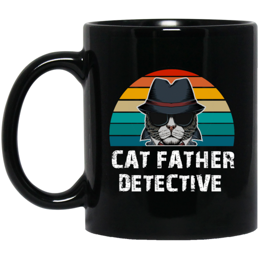 Cat Father Detective Funny, Cat Lover