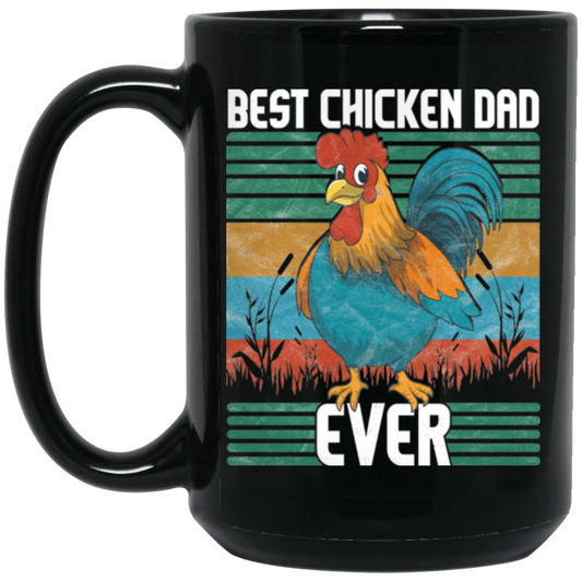 Saying Best Chicken Dad Ever, Distressed Poultry Farmer Gift