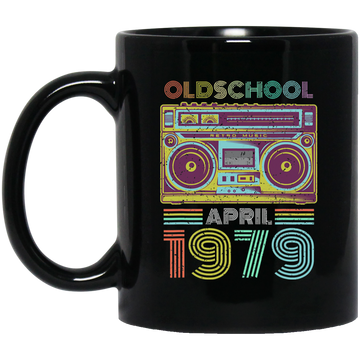 Birthday Gift April 1979, Love Cassette 1979 Black Mug