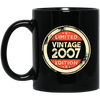 Boys And Girls Gift, Birthday Gifts Vintage 2007, Limited Edition Black Mug