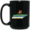 Retro Tennessee Biker Love Mountain Biking Black Mug