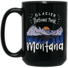 Glacier National Park Montana Mountain Hiking Black Mug