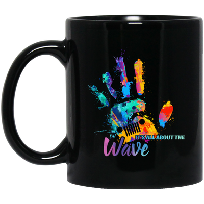 It's All About Wave Jeep Hand Wave Black Mug