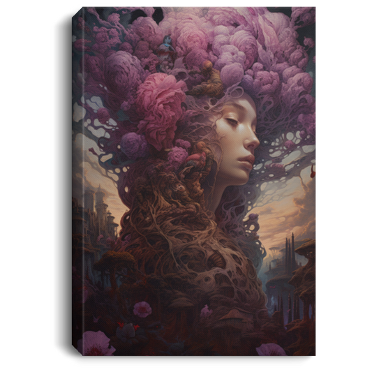 Flower Woman, A Land Of Flowers From The Wonderful Dream Canvas