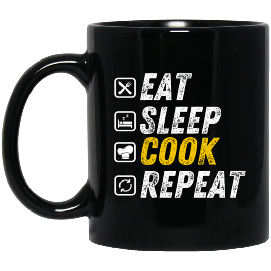 Eat Sleep Cook - Funny Grunge Cooking