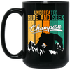 Funny Bigfoot Undefeated Hide And Seek Champion Black Mug