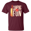 A Bloody Knife Saying Camping Is Fun Funny And Sacrastic Camper Outdoor Unisex T-Shirt