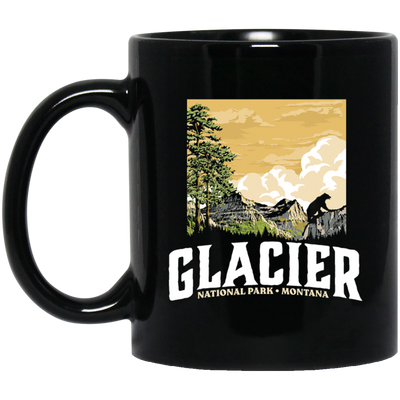 Glacier National Park, WPA Style Vintage Montana