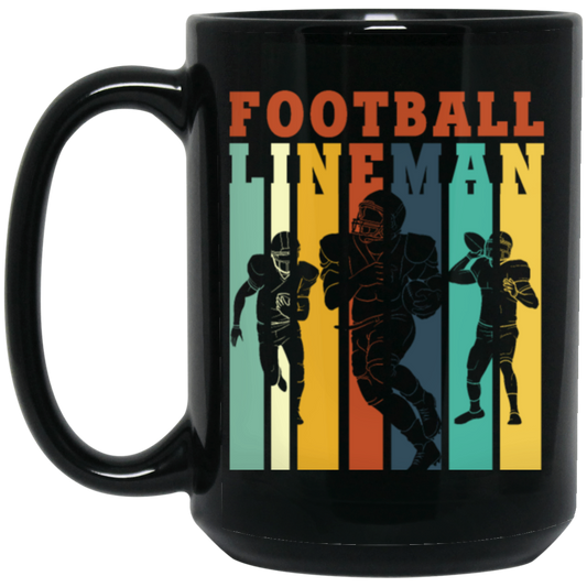 Retro Football Lineman Retro Offensive Defensive Player