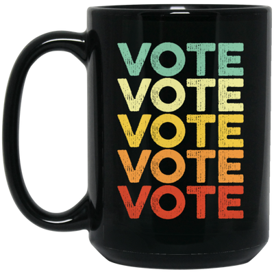 Retro Election Vote Retro Vintage Election Voter Black Mug