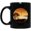 Crocodile Lover, Alligator And Crocodiles, Animal Green Gift Sunset Black Mug