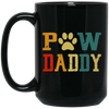 Vintage Grand Paw Dog Lover Grandpaw Grandpa Black Mug